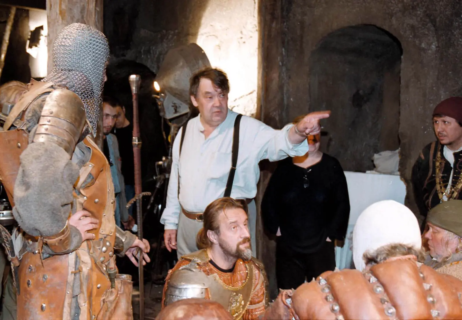 Леонид Ярмольник и Алексей Герман на съемках фильма по роману братьев Стругацких 