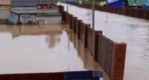 ЧС на Сахалине после циклона: под воду ушло село, размыты дороги, снесло мост