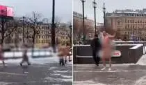 В Питере мужчины получили по трое суток ареста за пробежку голышом по Сенной площади
