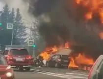 В Ярославской области погибла вся бригада скорой помощи, после аварии с бензовозом (ВИДЕО)