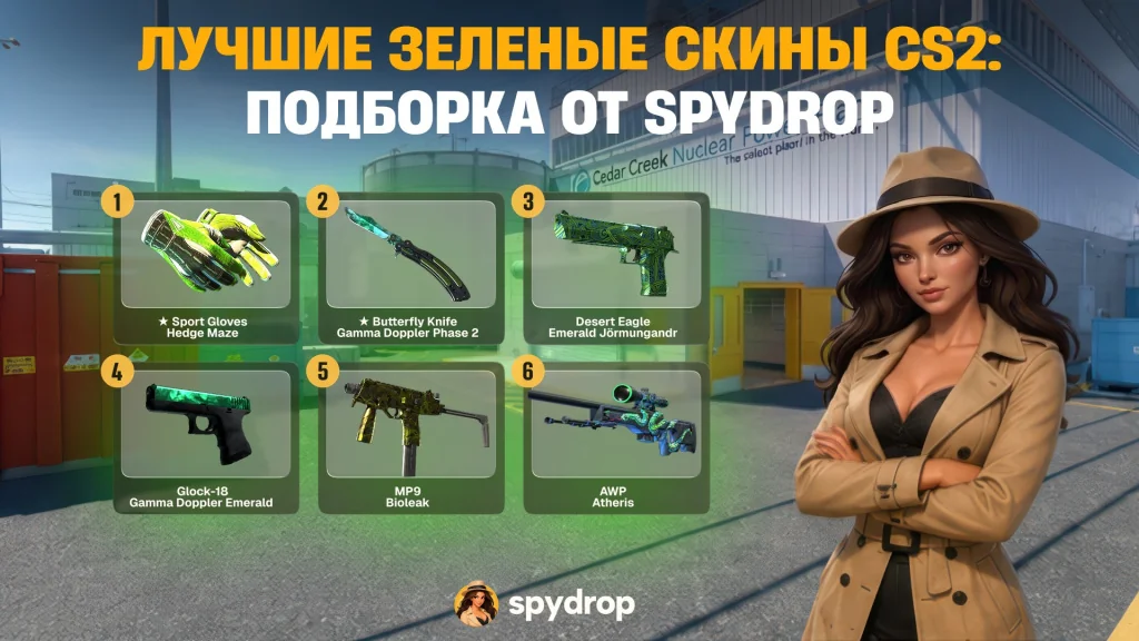 Зеленые скины в Counter-Strike 2 - необычный и цельный инвентарь