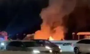 В Москве на Волгоградском проспекте взорвалась китайская машина, которая работала в такси (ВИДЕО)