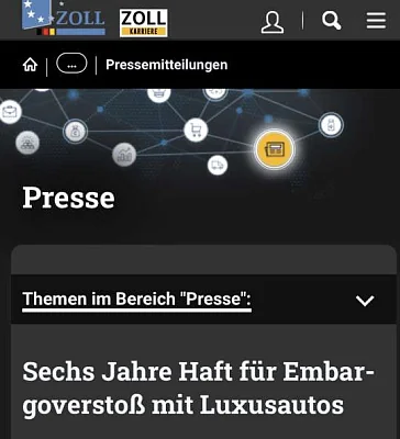 автодилера из баварии приговорили к 6 годам тюрьмы за поставки люксовых машин для фсб, «роснефти» и ап в обход санкций - Сайт Газеты «Совершенно Секретно»