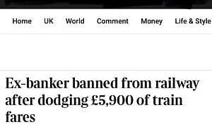 Лондонский банкир-миллионер почти год ездил «зайцем» на электричках