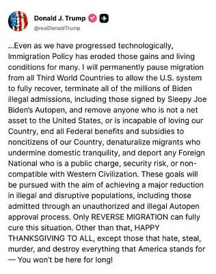 трамп решил навсегда остановить миграцию в сша из всех стран третьего мира - Сайт Газеты «Совершенно Секретно»