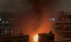 В Москве на Преображенской набережной горит Электрозавод, построенный в 1928 году (ВИДЕО)