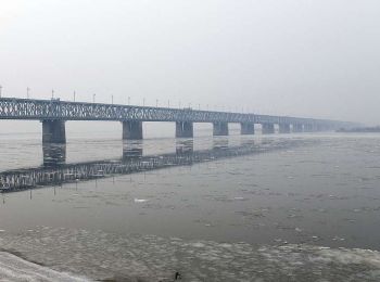 строители завершили стыковку российской и китайской частей моста через амур