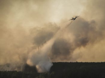 в зоне отчуждения чернобыльской аэс горят 130 гектаров сухой травы