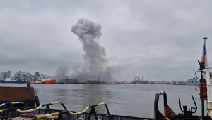 Морской беспилотник взорвался в порту Румынии
