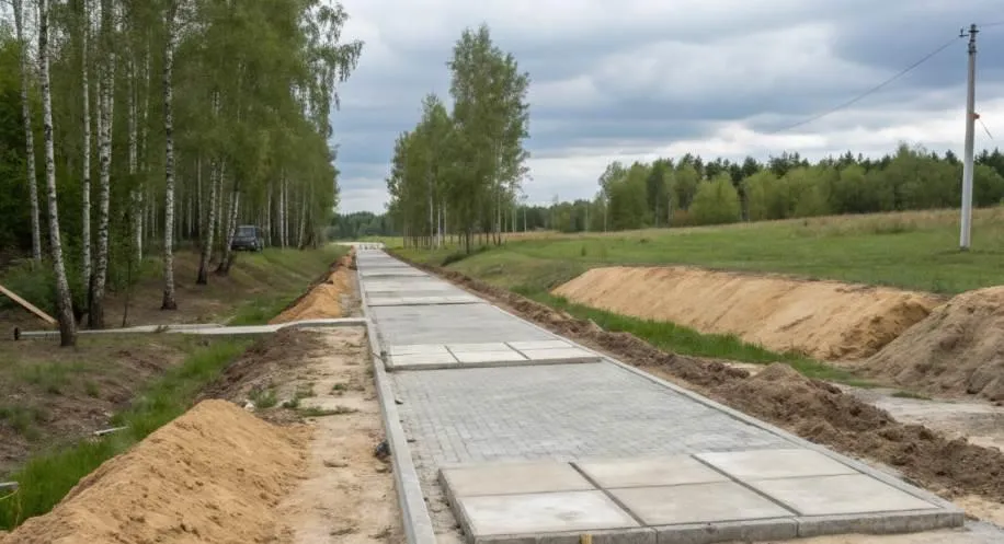 заезд на участок в Московской области