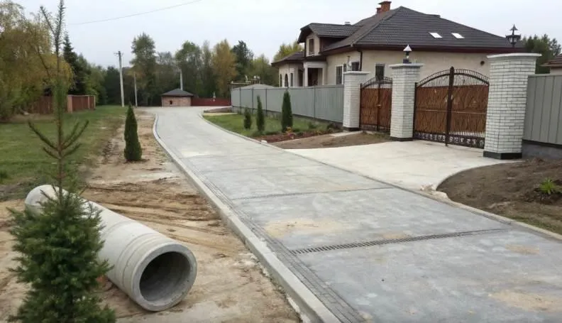 идеальный заезд на участок