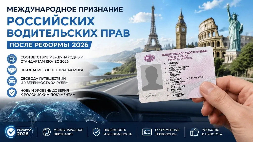 Международное признание российских водительских прав после реформы 2026