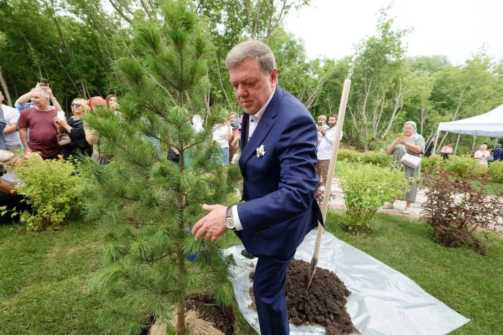 Иван Кляйн Иван Кляйн сажает кедр