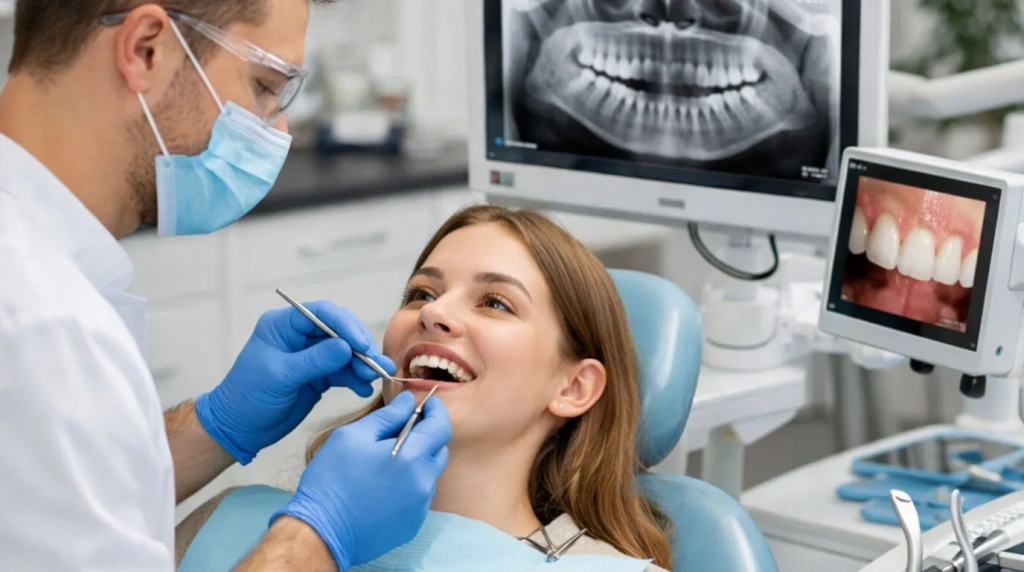 На приеме у стоматолога: осмотр и консультация.