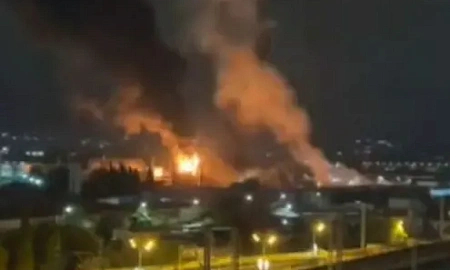 БПЛА ВСУ атаковали нефтебазу в Сочи. Пожар тушат 127 человек