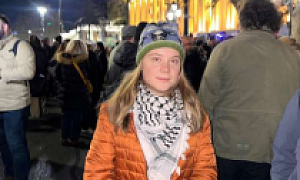 Грузинская оппозиция вышла на протесты. В качестве хэдлайнера акции пригласили экоактивистку Грету Тунберг 