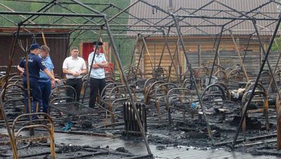 обогреватели могли стать причиной пожара в палаточном лагере в хабаровском крае