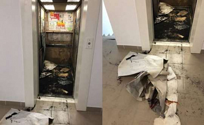 загоревшийся в лифте электросамокат едва не сжег заживо жителя краснодара (видео)