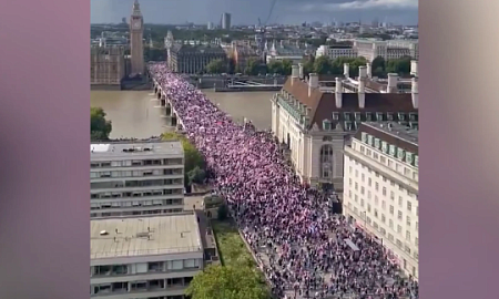 В Лондоне прошел крупнейший антимигрантский митинг