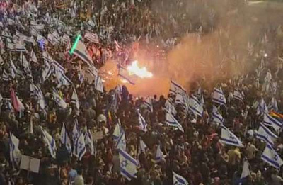 в израиле многотысячные толпы выступили против введения новой судебной реформы (видео)